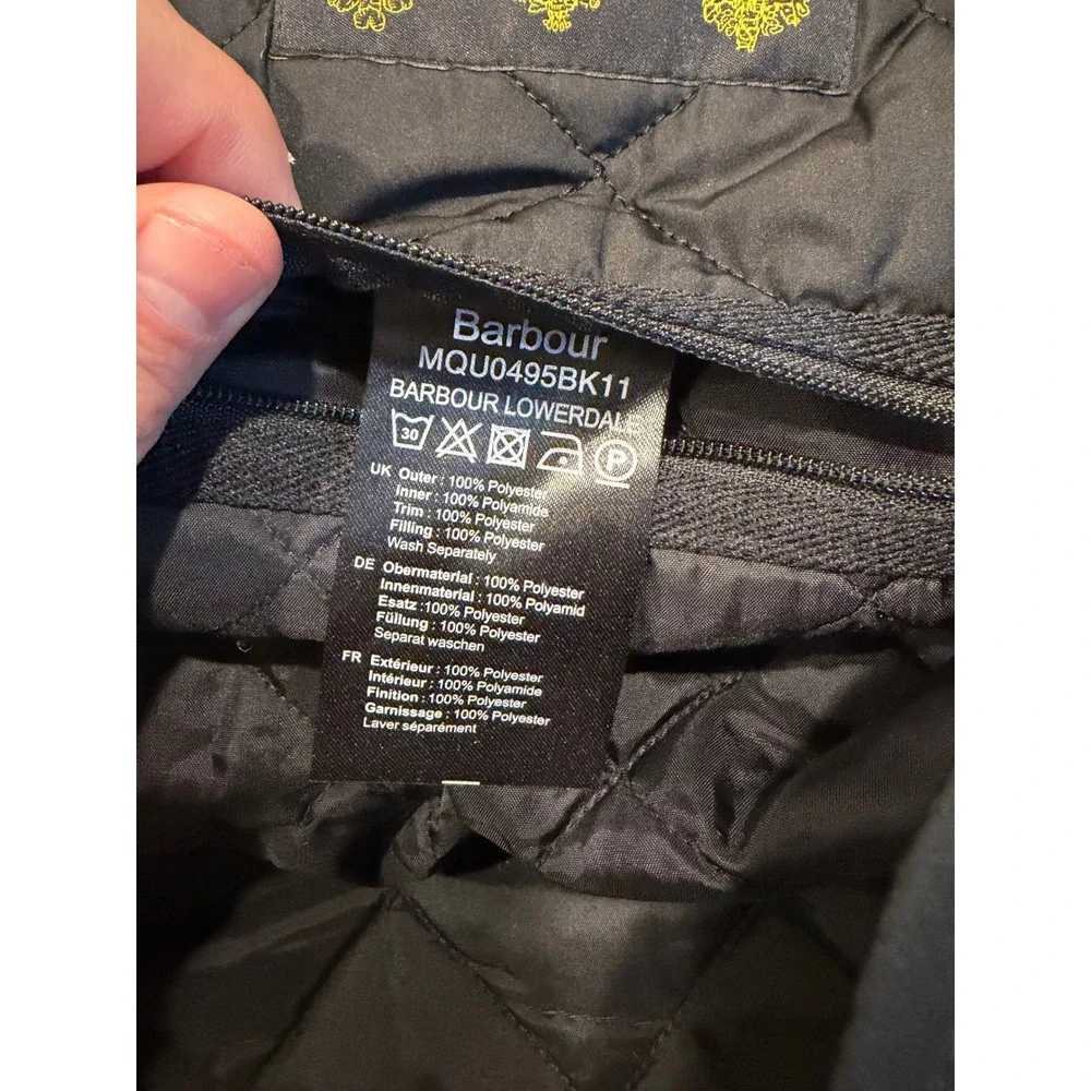 Barbour Lowerdale Quilted Vest Mens XL Black MQU0495BK11 Diamond Gilet Snap